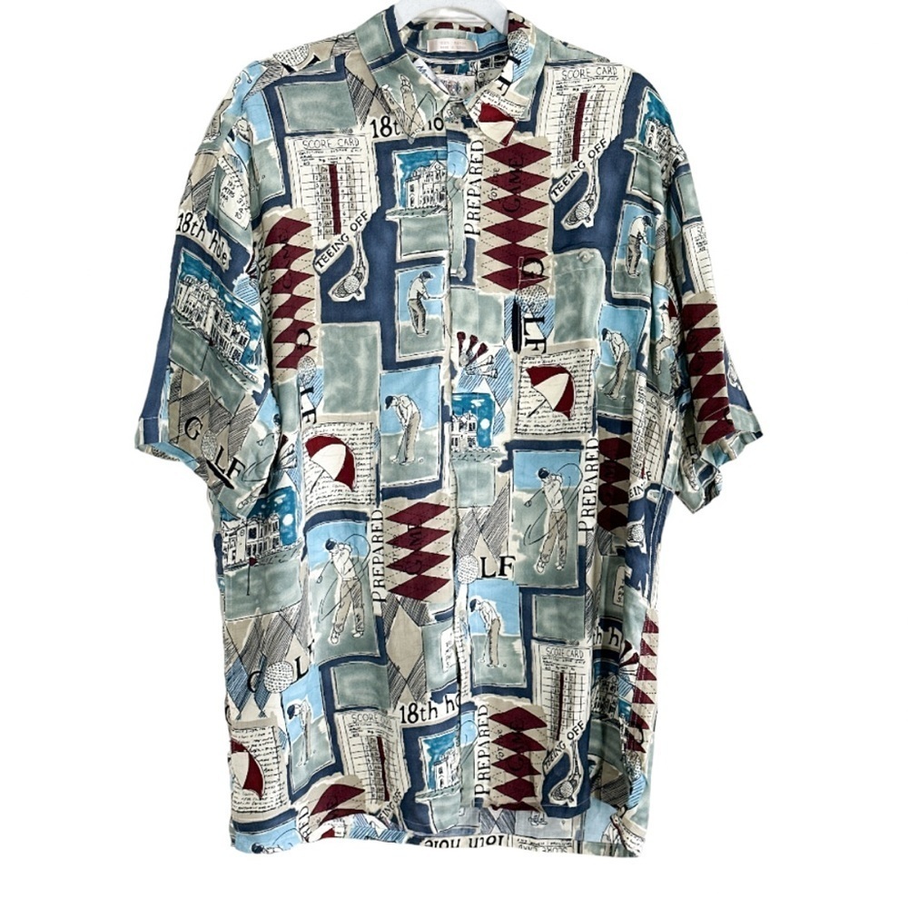 Campia Moda golf button down collared shirt l